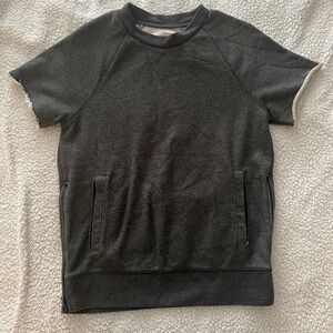 Charcoal Short Sleeve Sweatshirt